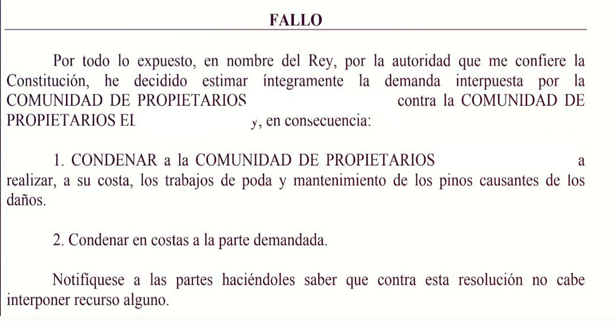RELACIONES DE VECINDAD ENTRE COMUNIDADES DE PROPIETARIOS